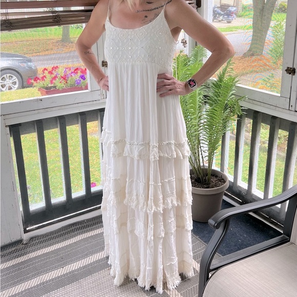 Z&L Europe tiered boho summer maxi dress. Size medium - Picture 5 of 16